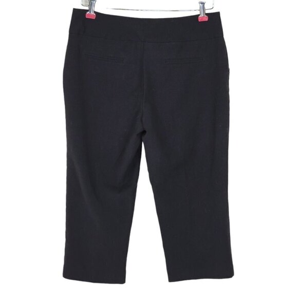 Nicole Miller Capri Pants Size 8 32X22 Two 2 Pair Black Gray Front Zip Pockets - Picture 3 of 12